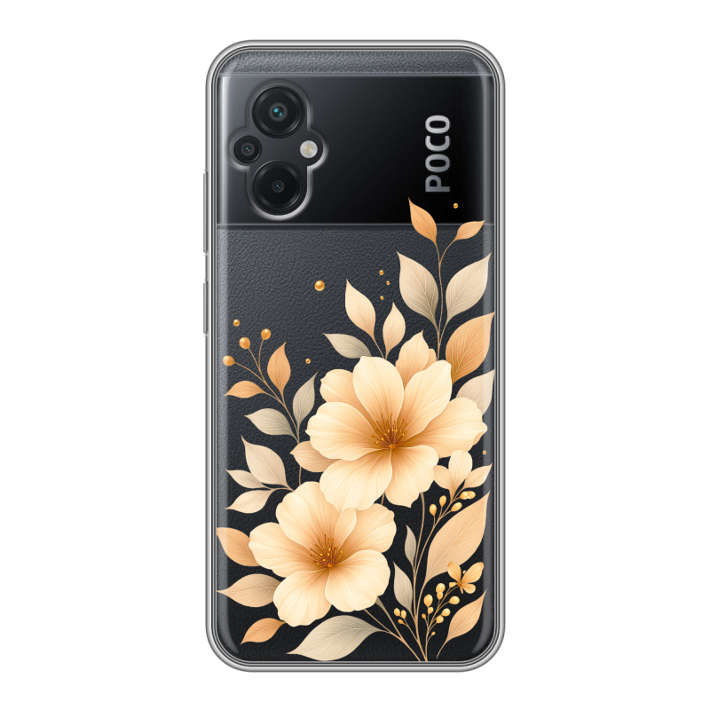 Силиконовый противоударный чехол на Xiaomi Poco M5 с принтом для девушки Силиконовый противоударный чехол на Xiaomi Poco M5 с принтом для девушки