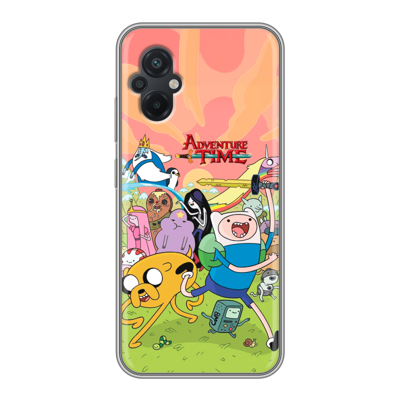 Силиконовый чехол на Xiaomi Poco M5 с принтом Adventure time Время приключений Силиконовый чехол на Xiaomi Poco M5 с принтом Adventure time Время приключений