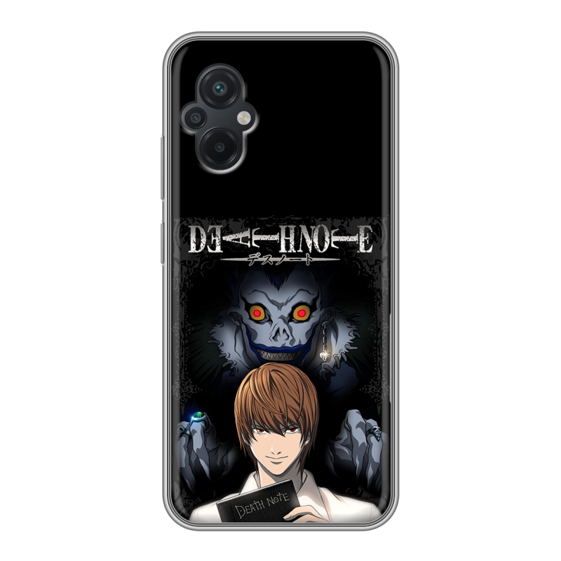 Силиконовый чехол на Xiaomi Poco M5 с принтом Death note Тетрадь смерти Силиконовый чехол на Xiaomi Poco M5 с принтом Death note Тетрадь смерти