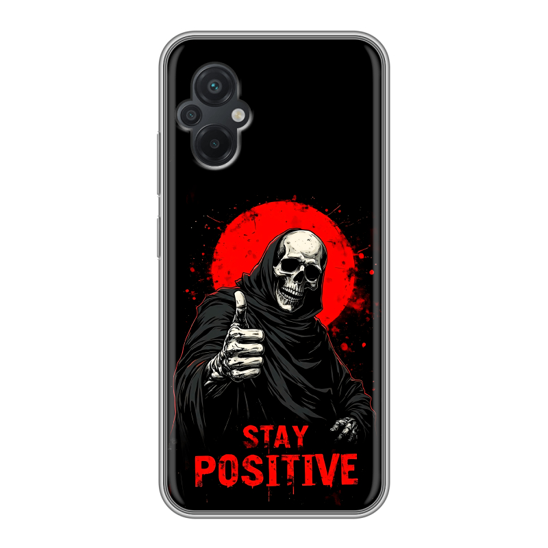 Силиконовый противоударный чехол на Xiaomi Poco M5 с принтом смешной скелет Силиконовый противоударный чехол на Xiaomi Poco M5 с принтом смешной скелет