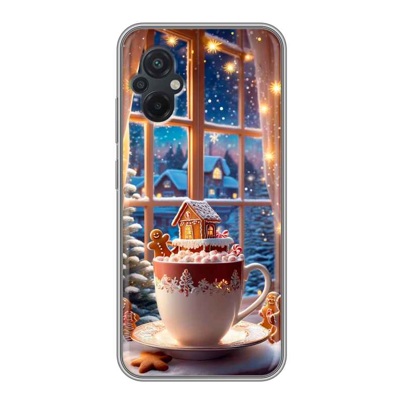 Силиконовый чехол на Xiaomi Poco M5 с принтом Новый год Силиконовый чехол на Xiaomi Poco M5 с принтом Новый год