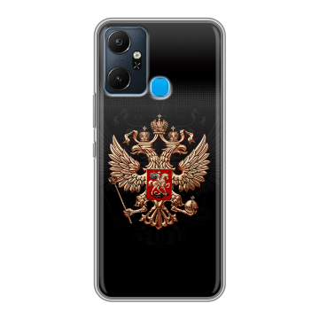 Силиконовый чехол на Infinix Smart 6 Plus с принтом Герб России