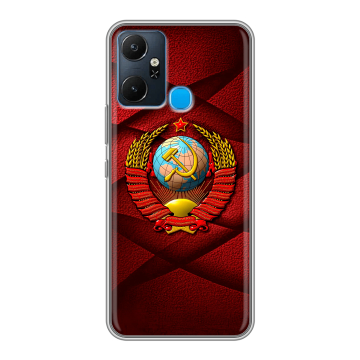 Силиконовый чехол на Infinix Smart 6 Plus с принтом Герб СССР