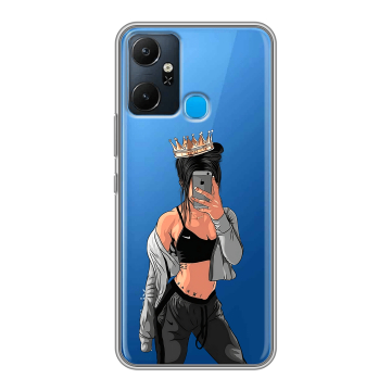 Силиконовый чехол на Infinix Smart 6 Plus с принтом Женские принты