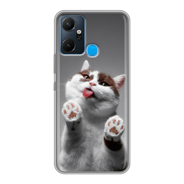 Силиконовый чехол на Infinix Smart 6 Plus с принтом Коты