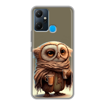 Силиконовый чехол на Infinix Smart 6 Plus с принтом Сова