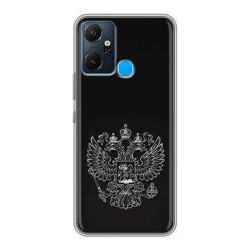 Силиконовый чехол на Infinix Smart 6 Plus с принтом Герб России Силиконовый чехол на Infinix Smart 6 Plus с принтом Герб России