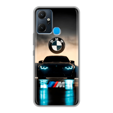 Силиконовый чехол на Infinix Smart 6 Plus с принтом БМВ BMW Силиконовый чехол на Infinix Smart 6 Plus с принтом БМВ BMW