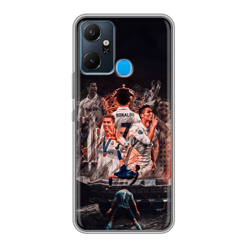 Силиконовый чехол на Infinix Smart 6 Plus с принтом Реал Роналдо Real Ronaldo Силиконовый чехол на Infinix Smart 6 Plus с принтом Реал Роналдо Real Ronaldo