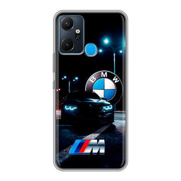 Силиконовый чехол на Infinix Smart 6 Plus с принтом БМВ BMW Силиконовый чехол на Infinix Smart 6 Plus с принтом БМВ BMW