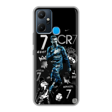 Силиконовый чехол на Infinix Smart 6 Plus с принтом Реал Роналдо Силиконовый чехол на Infinix Smart 6 Plus с принтом Реал Роналдо