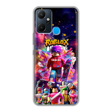 Силиконовый чехол на Infinix Smart 6 Plus с принтом Roblox Роблокс Силиконовый чехол на Infinix Smart 6 Plus с принтом Roblox Роблокс