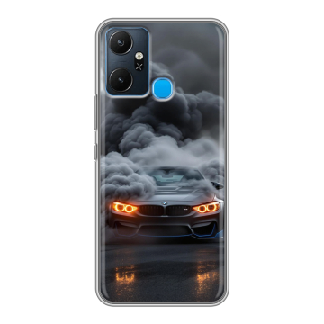 Силиконовый чехол на Infinix Smart 6 Plus с принтом BMW БМВ Силиконовый чехол на Infinix Smart 6 Plus с принтом BMW БМВ