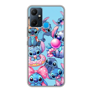 Силиконовый чехол на Infinix Smart 6 Plus с принтом Лило и Стич Силиконовый чехол на Infinix Smart 6 Plus с принтом Лило и Стич