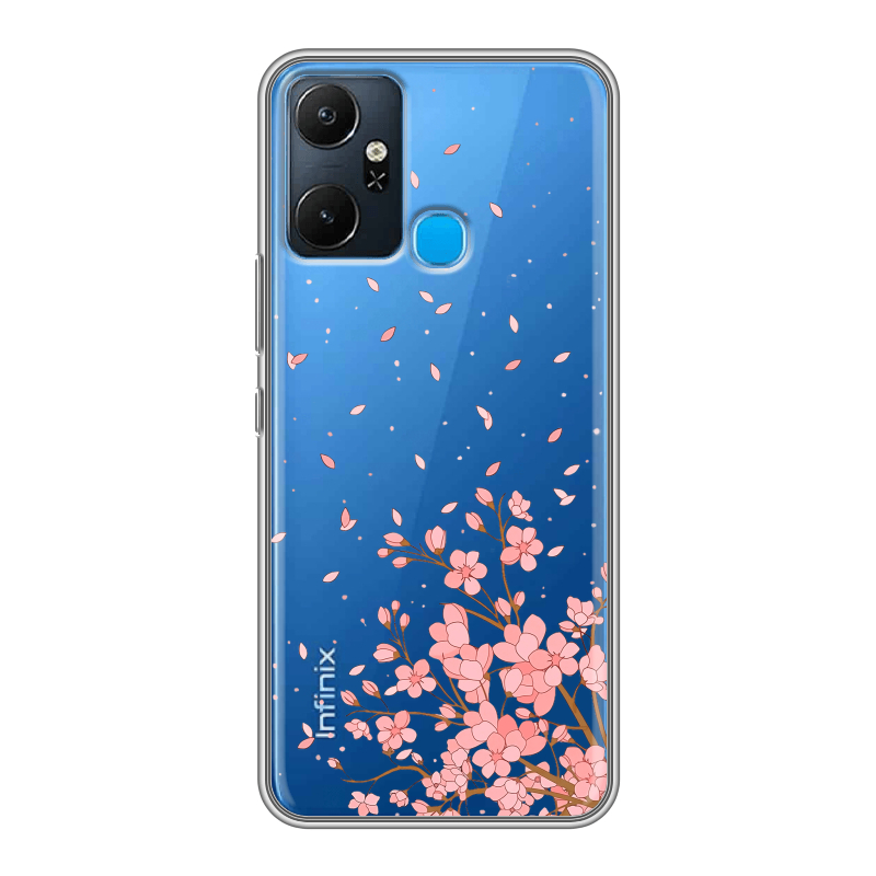 Силиконовый чехол на Infinix Smart 6 Plus с принтом Ветка сакуры Силиконовый чехол на Infinix Smart 6 Plus с принтом Ветка сакуры