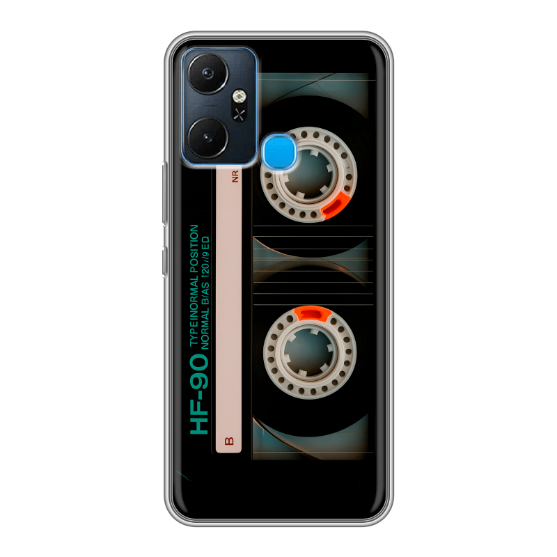 Силиконовый чехол на Infinix Smart 6 Plus с принтом Кассета Силиконовый чехол на Infinix Smart 6 Plus с принтом Кассета