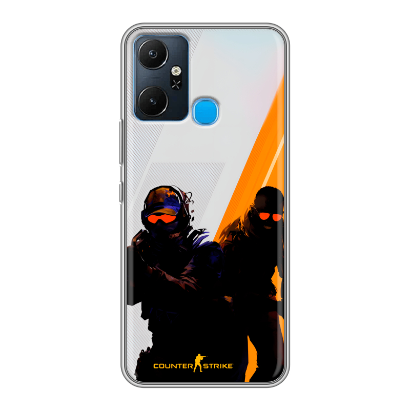 Силиконовый чехол на Infinix Smart 6 Plus с принтом Контер страйк Counter strike Силиконовый чехол на Infinix Smart 6 Plus с принтом Контер страйк Counter strike