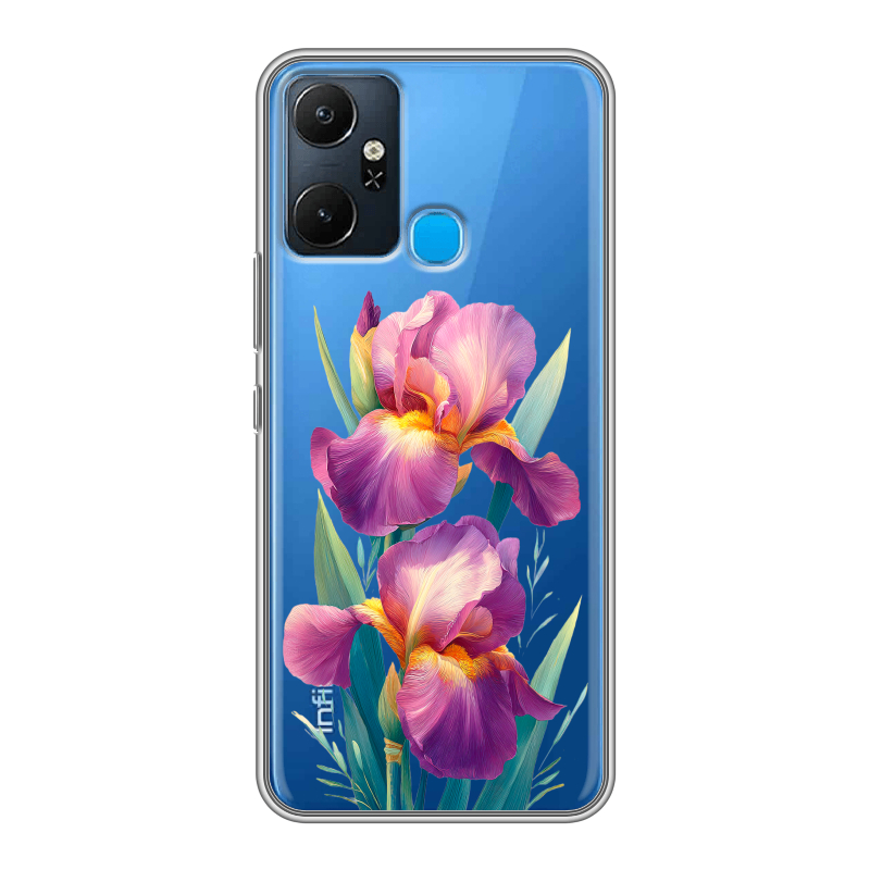 Силиконовый чехол на Infinix Smart 6 Plus с принтом Цветы орхидеи Силиконовый чехол на Infinix Smart 6 Plus с принтом Цветы орхидеи