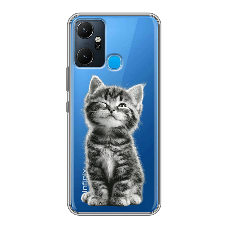 Силиконовый чехол на Infinix Smart 6 Plus с принтом Котенок Силиконовый чехол на Infinix Smart 6 Plus с принтом Котенок