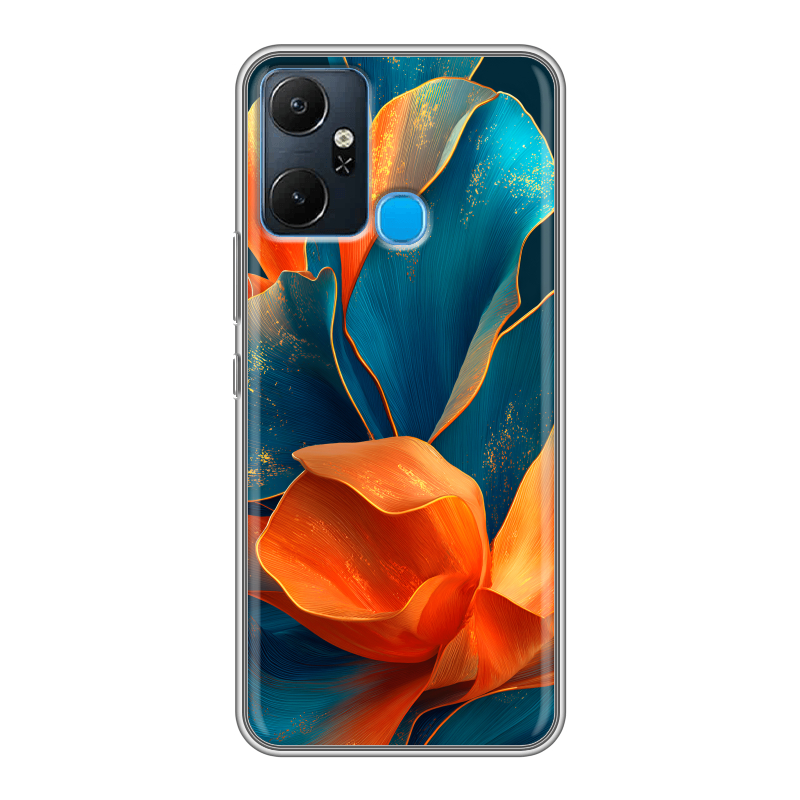 Силиконовый чехол на Infinix Smart 6 Plus с принтом Цветы Силиконовый чехол на Infinix Smart 6 Plus с принтом Цветы