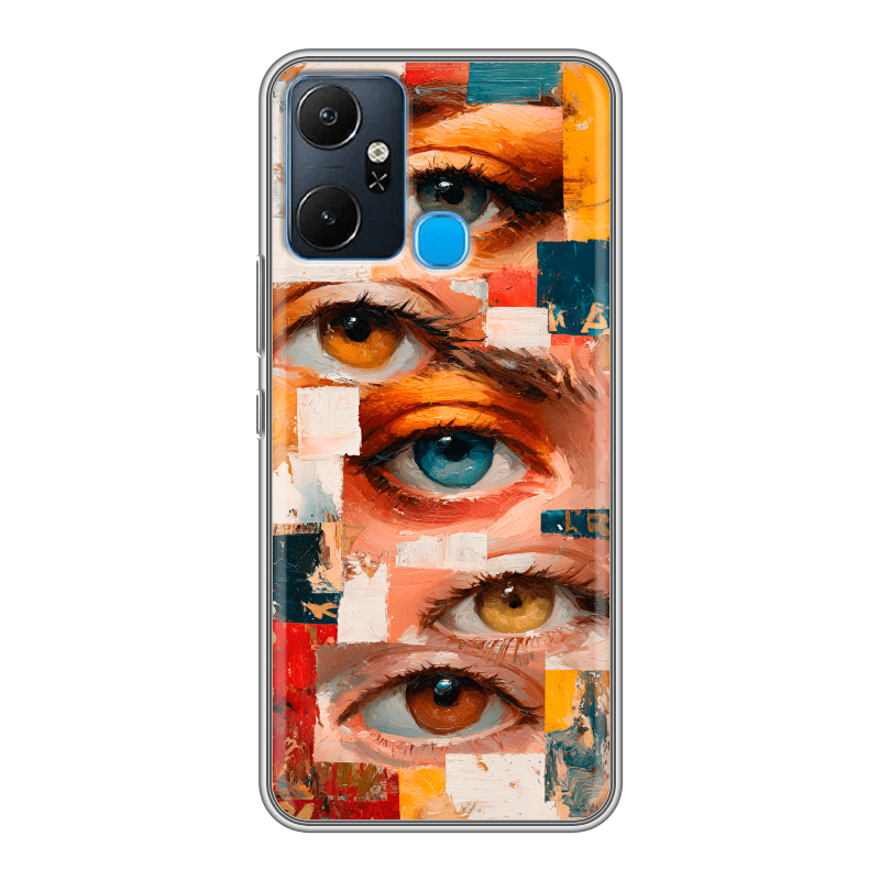 Силиконовый чехол на Infinix Smart 6 Plus с принтом Модный принт Силиконовый чехол на Infinix Smart 6 Plus с принтом Модный принт