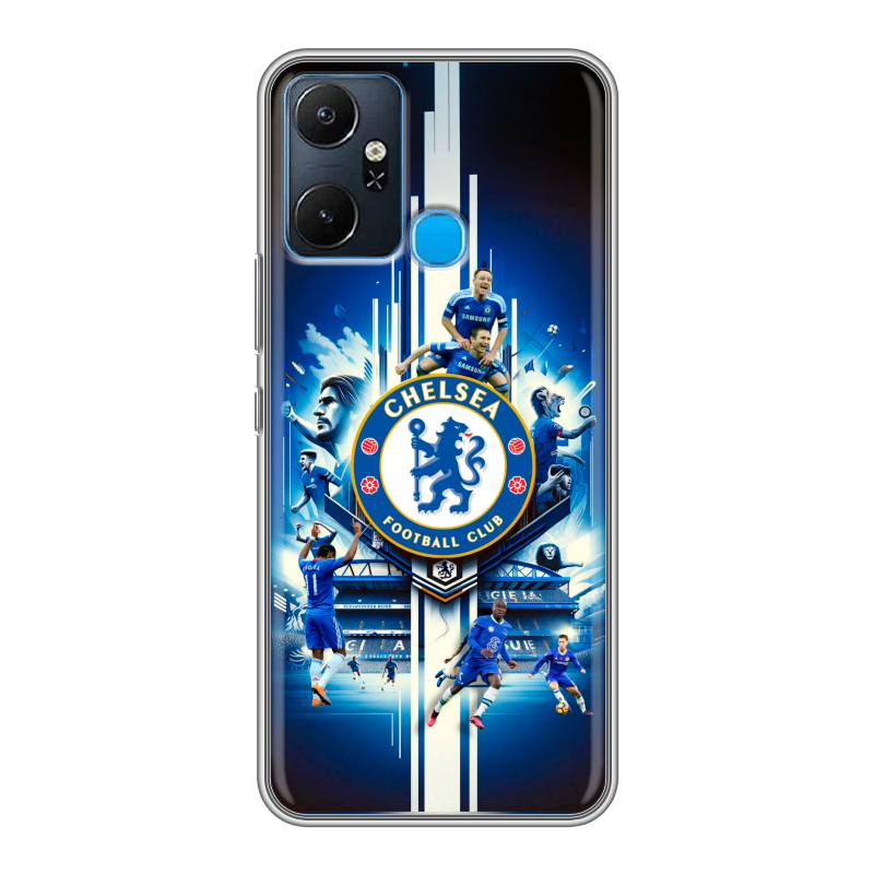 Силиконовый чехол на Infinix Smart 6 Plus с принтом Chelsea Челси Силиконовый чехол на Infinix Smart 6 Plus с принтом Chelsea Челси
