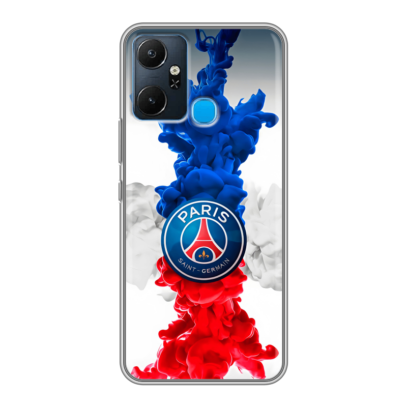 Силиконовый чехол на Infinix Smart 6 Plus с принтом PSG ПСЖ Силиконовый чехол на Infinix Smart 6 Plus с принтом PSG ПСЖ