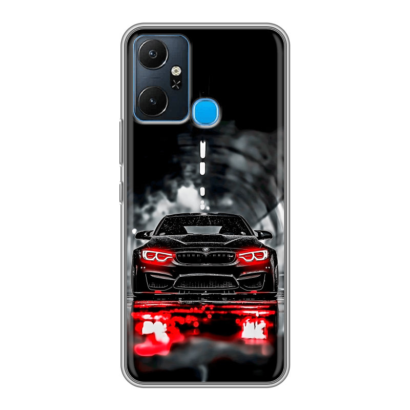 Силиконовый чехол на Infinix Smart 6 Plus с принтом BMW БМВ Силиконовый чехол на Infinix Smart 6 Plus с принтом BMW БМВ