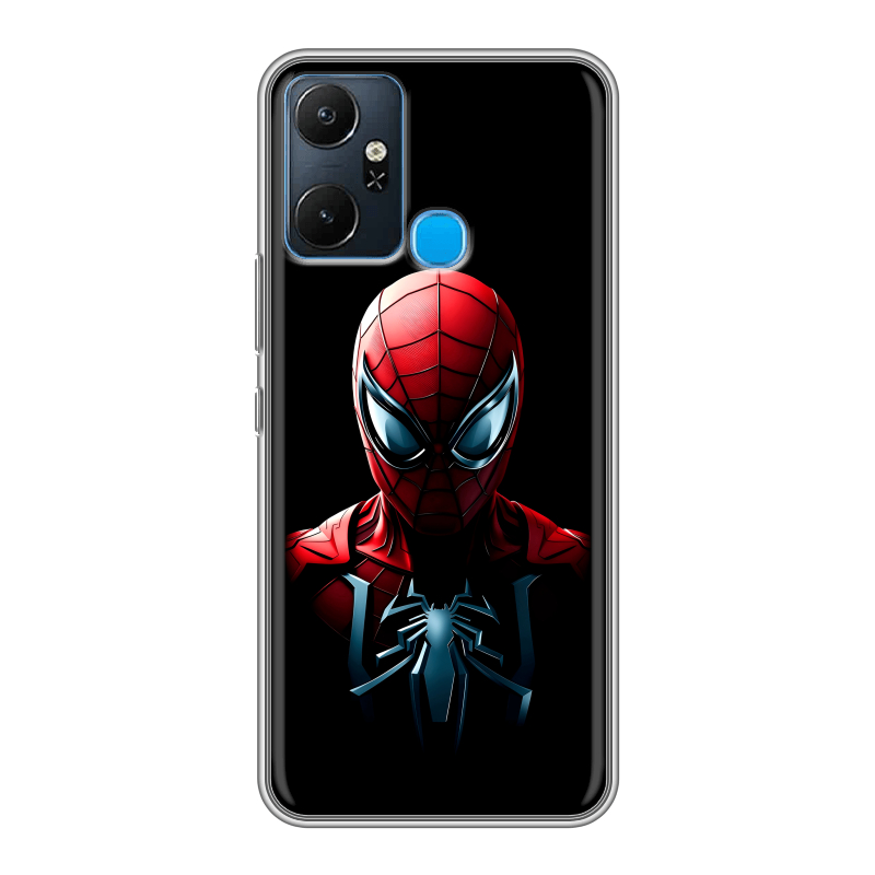 Силиконовый чехол на Infinix Smart 6 Plus с принтом Spiderman Человек паук Силиконовый чехол на Infinix Smart 6 Plus с принтом Spiderman Человек паук