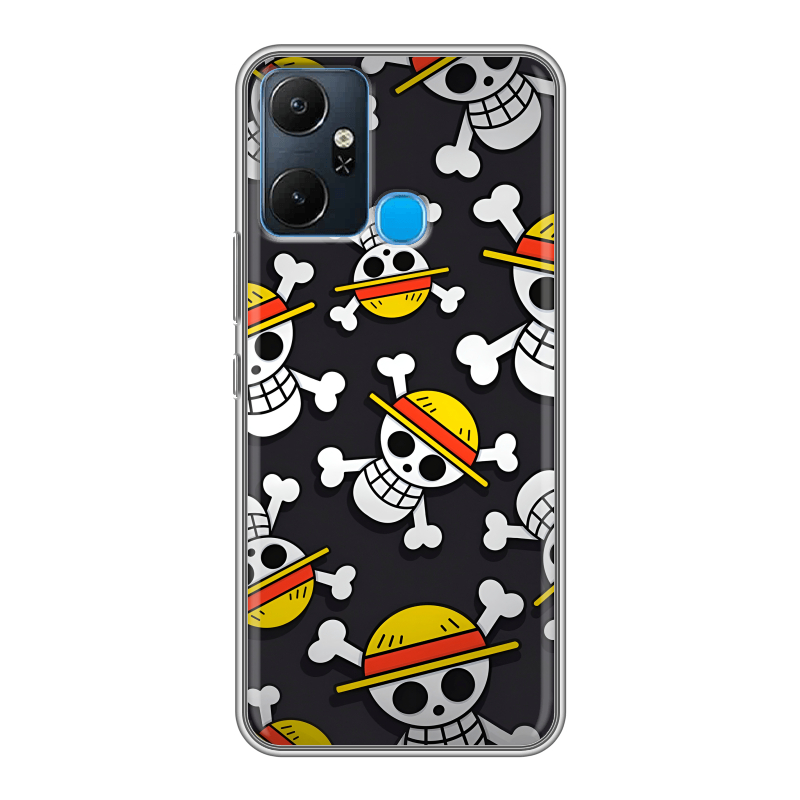Силиконовый чехол на Infinix Smart 6 Plus с принтом One Piece Ван Пис Силиконовый чехол на Infinix Smart 6 Plus с принтом One Piece Ван Пис