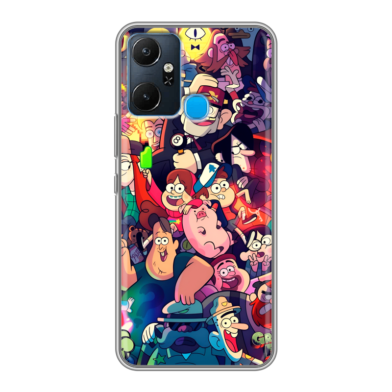 Силиконовый чехол на Infinix Smart 6 Plus с принтом Gravity Falls Гравити Фолз Силиконовый чехол на Infinix Smart 6 Plus с принтом Gravity Falls Гравити Фолз
