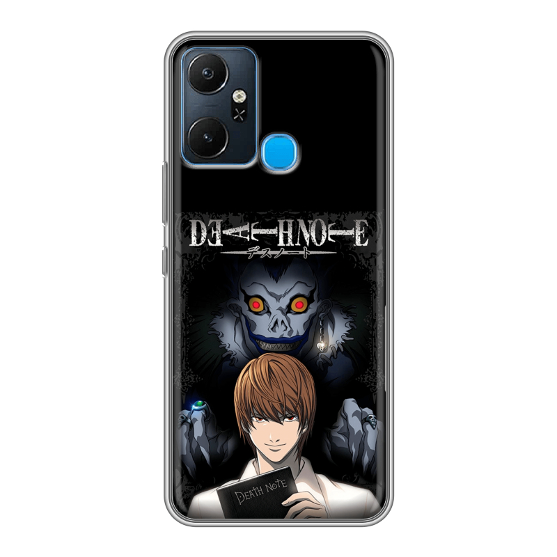 Силиконовый чехол на Infinix Smart 6 Plus с принтом Death note Тетрадь смерти Силиконовый чехол на Infinix Smart 6 Plus с принтом Death note Тетрадь смерти