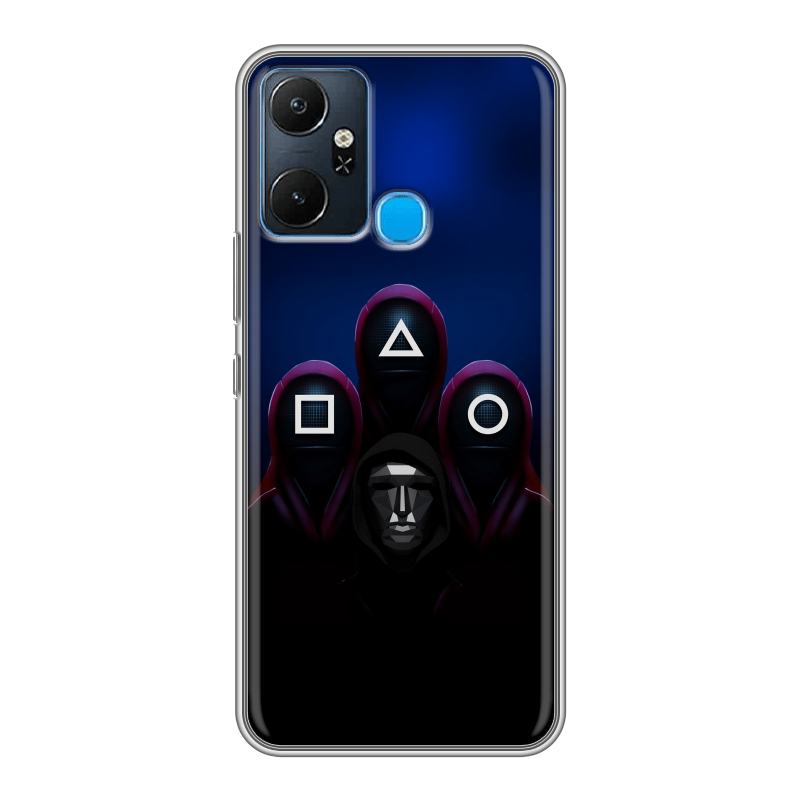 Силиконовый чехол на Infinix Smart 6 Plus с принтом Игра Кальмара Силиконовый чехол на Infinix Smart 6 Plus с принтом Игра Кальмара