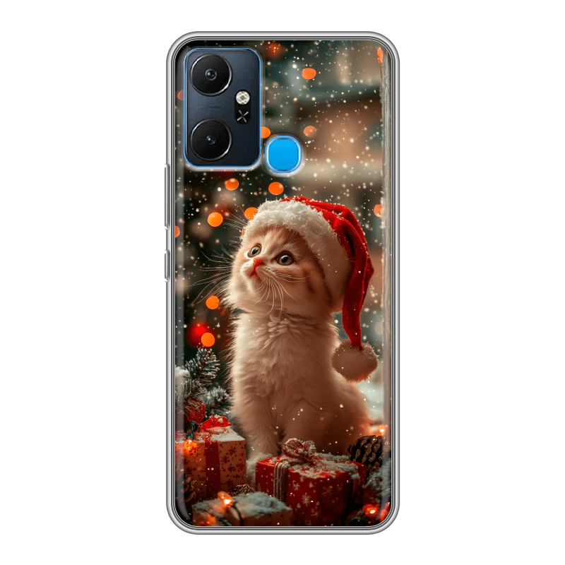Силиконовый чехол на Infinix Smart 6 Plus с принтом Новый год Силиконовый чехол на Infinix Smart 6 Plus с принтом Новый год