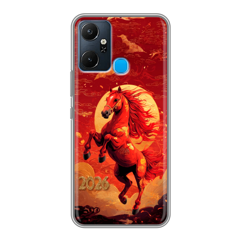 Силиконовый чехол на Infinix Smart 6 Plus с принтом Новый год Силиконовый чехол на Infinix Smart 6 Plus с принтом Новый год