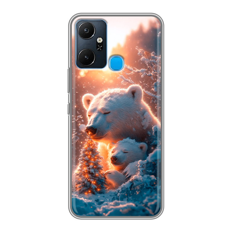 Силиконовый чехол на Infinix Smart 6 Plus с принтом Новый год Силиконовый чехол на Infinix Smart 6 Plus с принтом Новый год