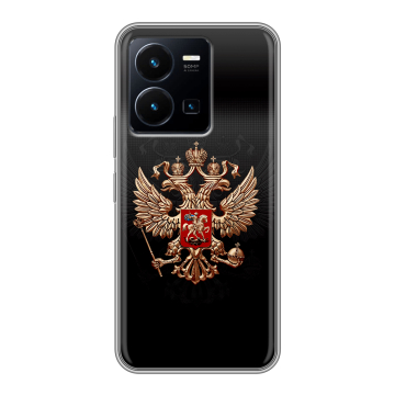 Силиконовый чехол на Vivo Y35 с принтом Герб России Силиконовый чехол на Vivo Y35 с принтом Герб России