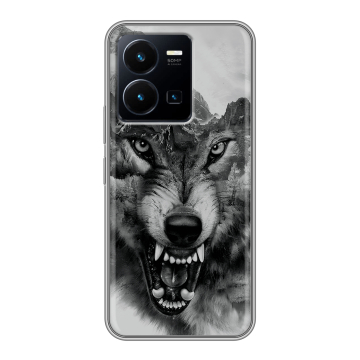Силиконовый чехол на Vivo Y35 с принтом Волк Силиконовый чехол на Vivo Y35 с принтом Волк