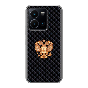 Силиконовый чехол на Vivo Y35 с принтом Герб России принт
