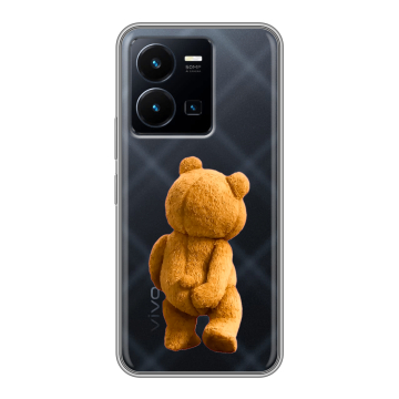 Силиконовый чехол на Vivo Y35 с принтом Медведь