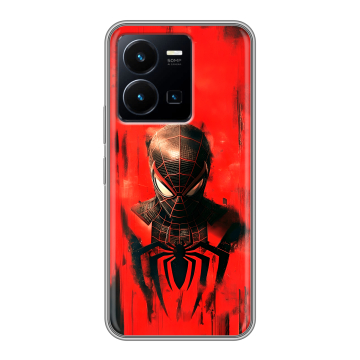 Силиконовый чехол на Vivo Y35 с принтом человек паук spiderman