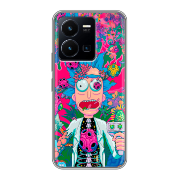 Силиконовый чехол на Vivo Y35 с принтом Рик и Морти Rick Morty