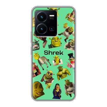 Силиконовый чехол на Vivo Y35 с принтом Шрек Shrek Силиконовый чехол на Vivo Y35 с принтом Шрек Shrek