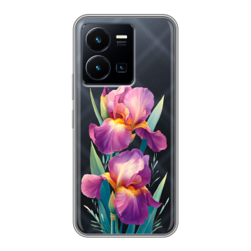 Силиконовый чехол на Vivo Y35 с принтом Цветы орхидеи Силиконовый чехол на Vivo Y35 с принтом Цветы орхидеи