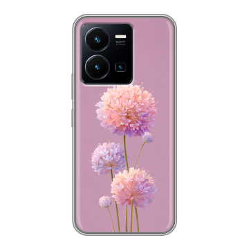 Силиконовый чехол на Vivo Y35 с принтом Цветы Силиконовый чехол на Vivo Y35 с принтом Цветы