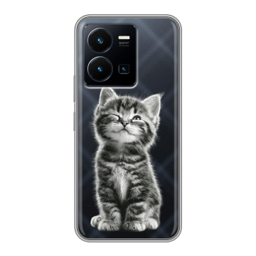 Силиконовый чехол на Vivo Y35 с принтом Котенок