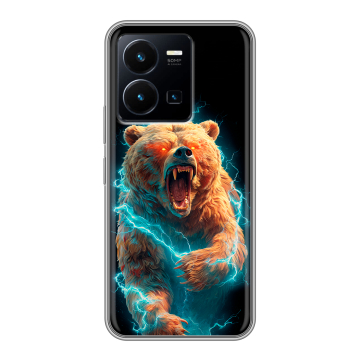 Силиконовый чехол на Vivo Y35 с принтом Медведь Силиконовый чехол на Vivo Y35 с принтом Медведь