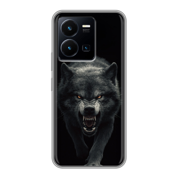 Силиконовый чехол на Vivo Y35 с принтом Волк