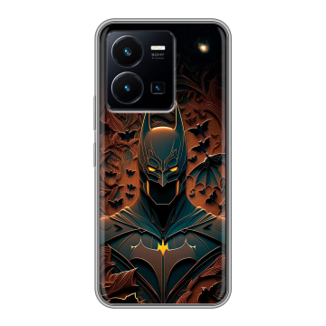 Силиконовый чехол на Vivo Y35 с принтом Batman Бэтмен Силиконовый чехол на Vivo Y35 с принтом Batman Бэтмен