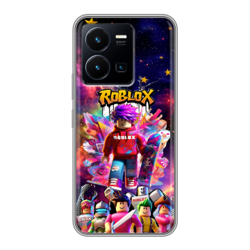 Силиконовый чехол на Vivo Y35 с принтом Roblox Роблокс